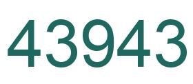 Zahl 43943 grün bild