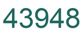 Zahl 43948 grün bild