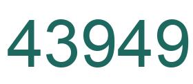Number 43949 green image
