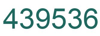 Number 439536 green image