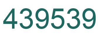 Number 439539 green image