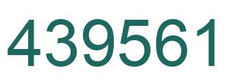 Number 439561 green image