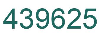 Number 439625 green image