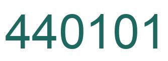Number 440101 green image