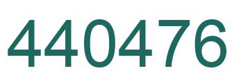 Number 440476 green image