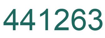 Number 441263 green image