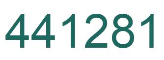 Number 441281 green image