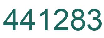 Number 441283 green image