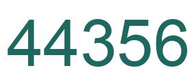 Number 44356 green image