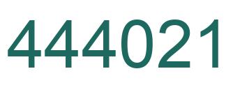 Number 444021 green image