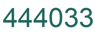 Number 444033 green image
