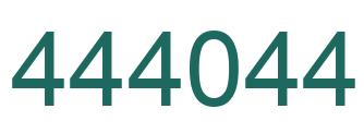Number 444044 green image