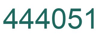 Number 444051 green image