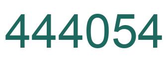 Number 444054 green image
