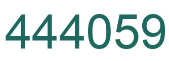 Number 444059 green image