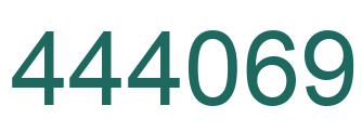 Number 444069 green image