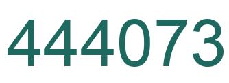 Number 444073 green image
