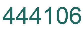 Number 444106 green image