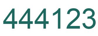 Number 444123 green image
