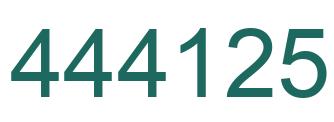 Number 444125 green image