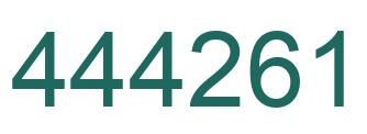 Number 444261 green image