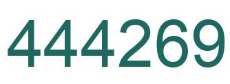 Number 444269 green image
