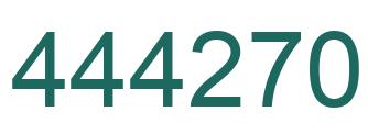 Number 444270 green image