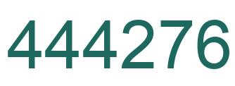 Number 444276 green image