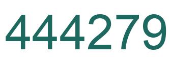 Number 444279 green image