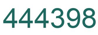 Number 444398 green image