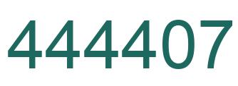 Number 444407 green image