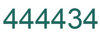 Number 444434 green image