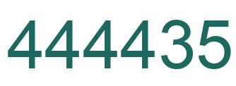 Number 444435 green image