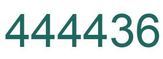 Number 444436 green image