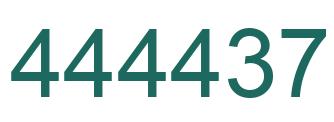 Number 444437 green image