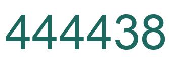 Number 444438 green image