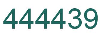 Number 444439 green image