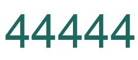Number 44444 green image