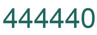 Number 444440 green image