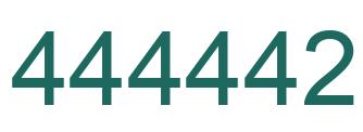 Number 444442 green image