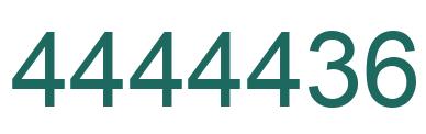 Number 4444436 green image