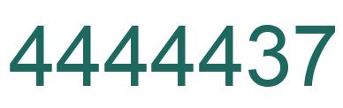 Number 4444437 green image