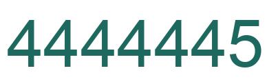Number 4444445 green image