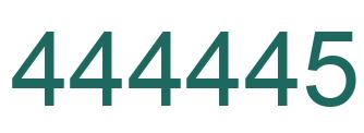 Number 444445 green image
