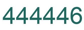 Number 444446 green image