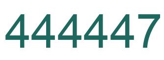 Number 444447 green image