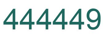 Number 444449 green image