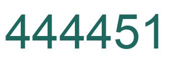 Number 444451 green image