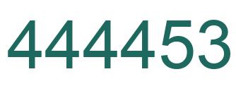 Number 444453 green image