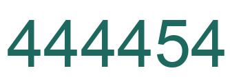 Number 444454 green image